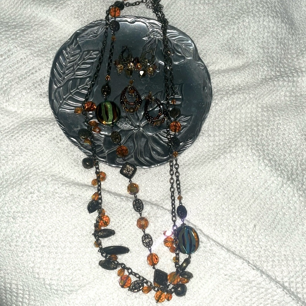 Statement Necklace And Earrings Bundle - image 2